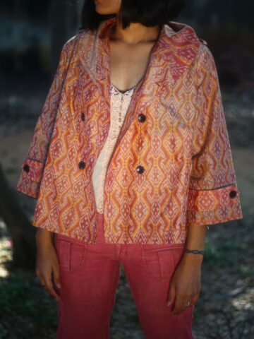 Citrus Ikat Cape Jacket