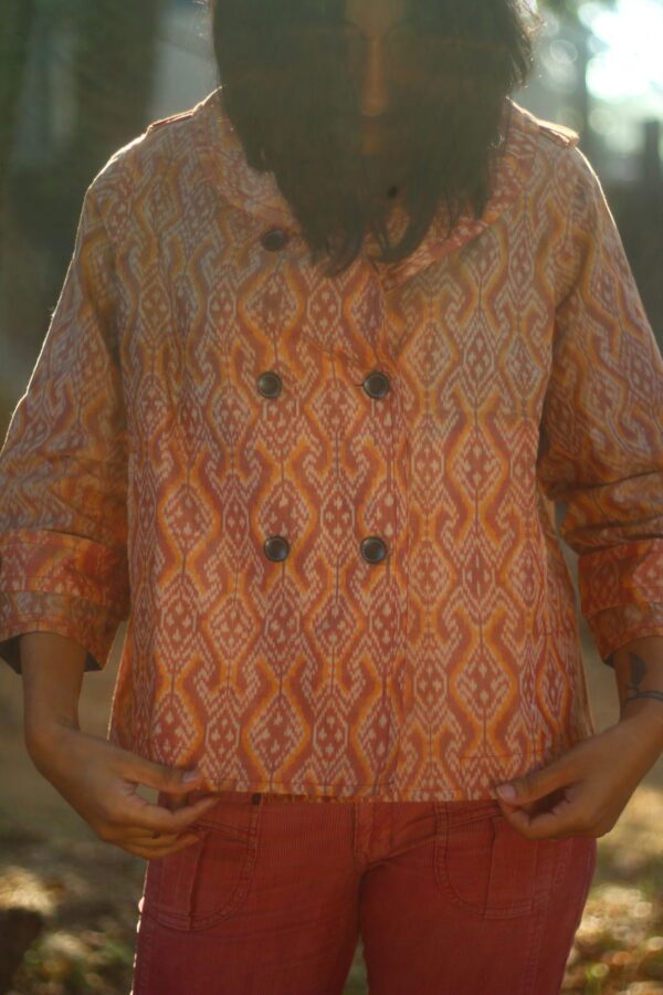 Citrus Ikat Cape Jacket