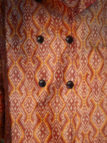 Citrus Ikat Cape Jacket