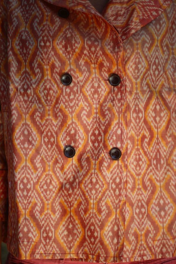 Citrus Ikat Cape Jacket