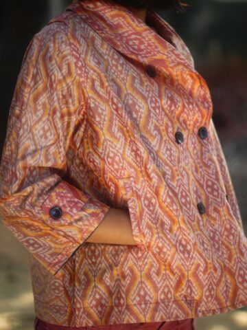 Citrus Ikat Cape Jacket