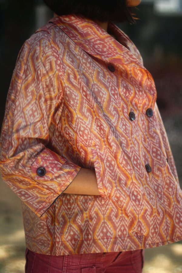 Citrus Ikat Cape Jacket