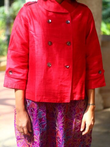 Sangira Silk Cape Jacket