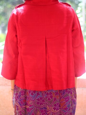 Sangria Silk Cape Jacket