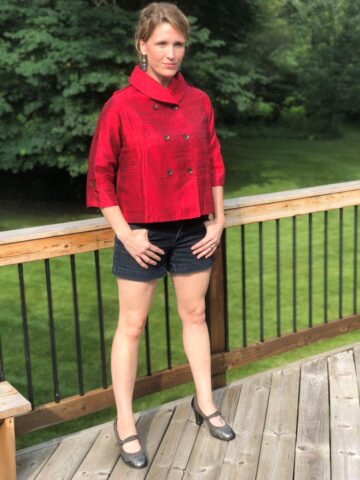 Sangri Silk Cape Jacket