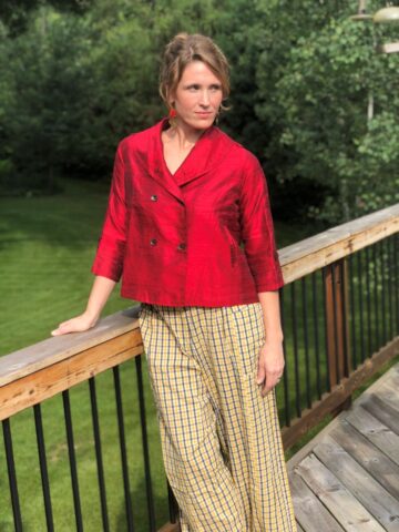 Sangria Silk Cape Jacket