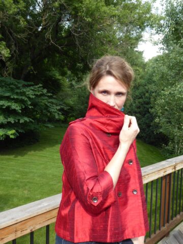 Sangria Silk Cape Jacket