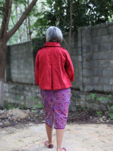 Sangria Silk Cape Jacket