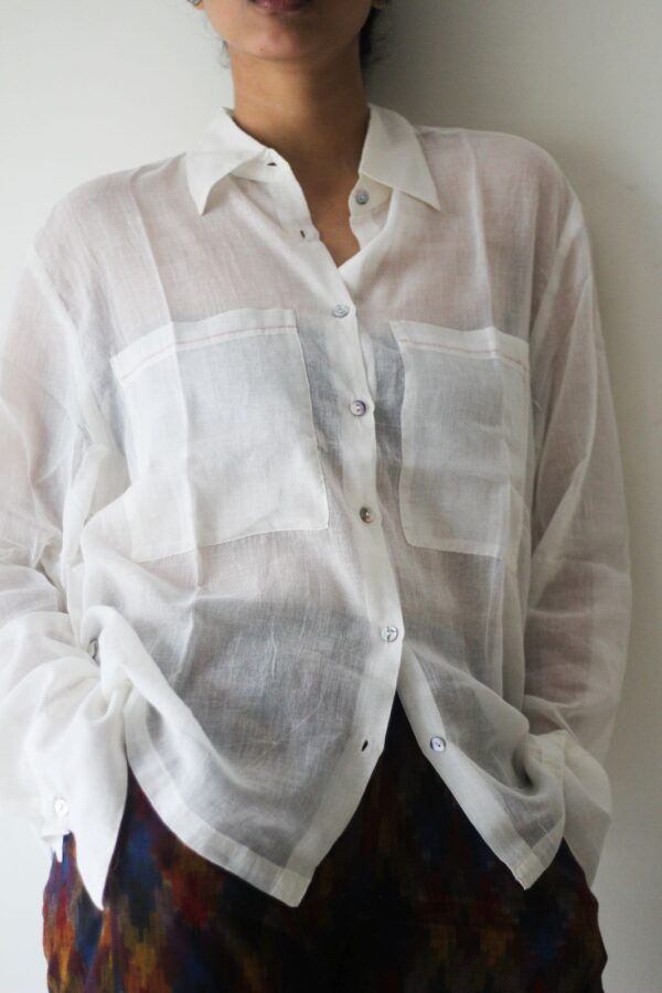 Sheer Muslin Cotton Shirt