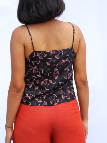 Fuschia and Charcoal Cami