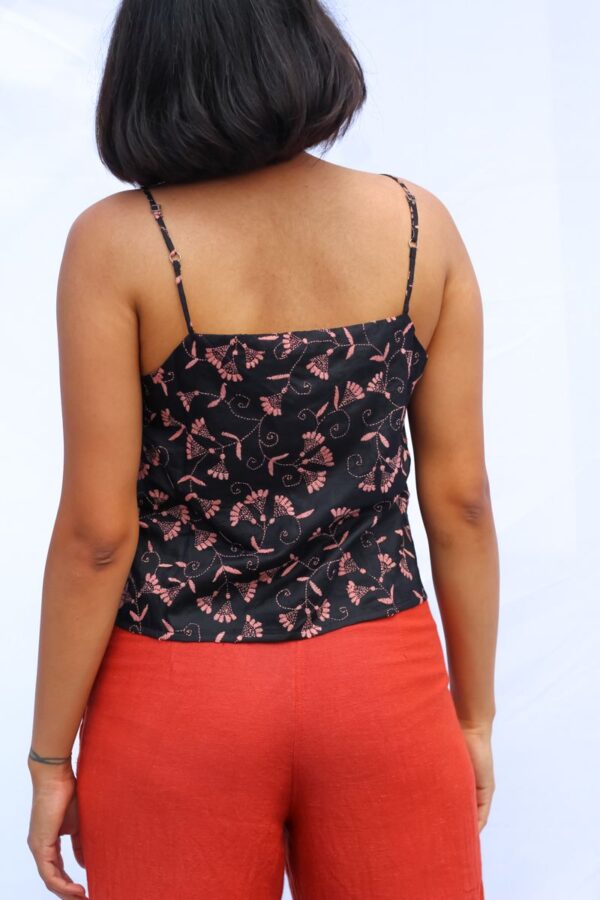 Fuschia and Charcoal Cami