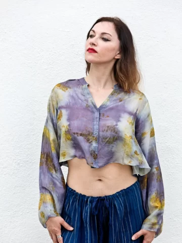 Ecoprint Blouse - Indigo
