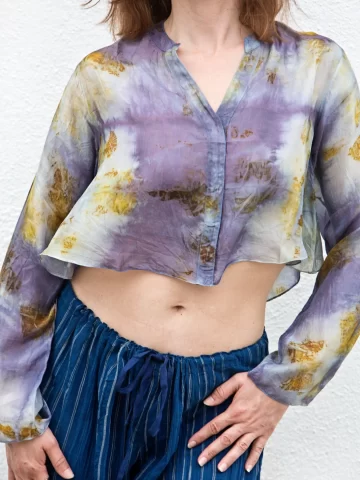 Ecoprint Blouse - Indigo