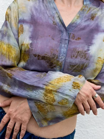 Ecoprint Blouse - Indigo