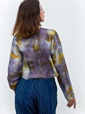 Ecoprint Blouse - Indigo