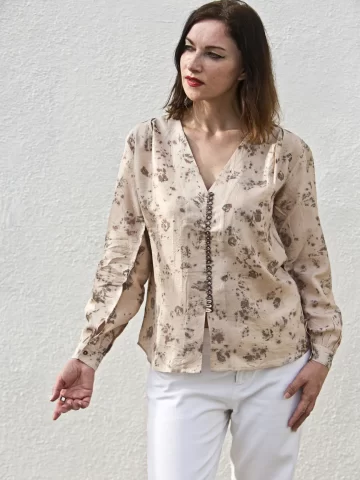 Ecoprint Blouse - Rose Steam