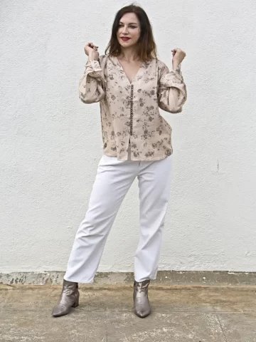 Ecoprint Blouse - Rose Steam