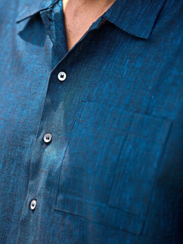 Navy Linen Shirt