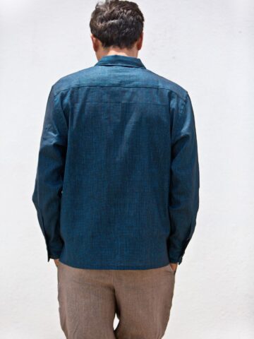 Navy Linen Shirt